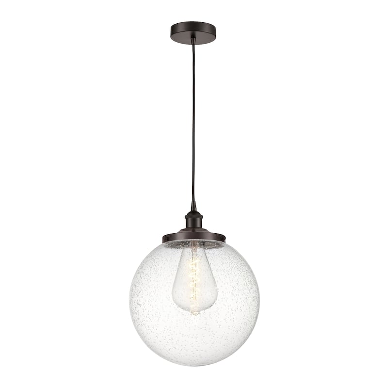 Innovations Lighting Beacon - 1 Light 14" Cord Hung Mini Pendant. - Oil Rubbed Bronze/Seedy