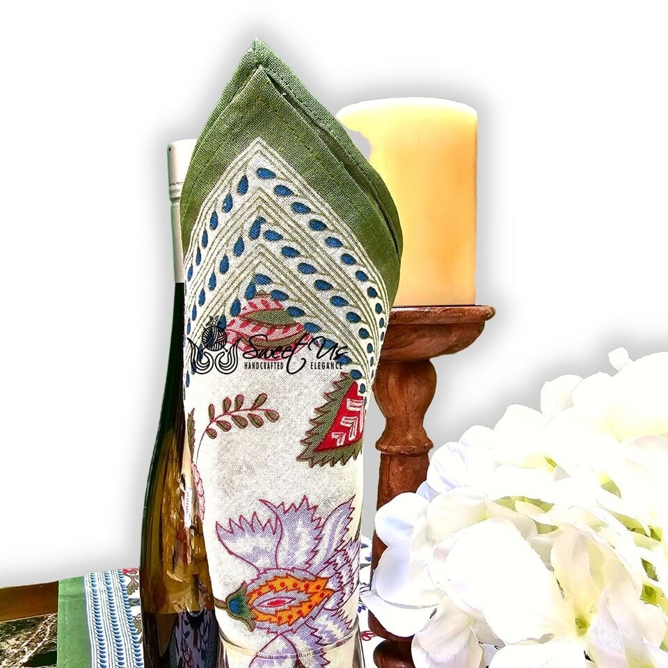 Cotton Floral Berry Print Tablecloth Collection