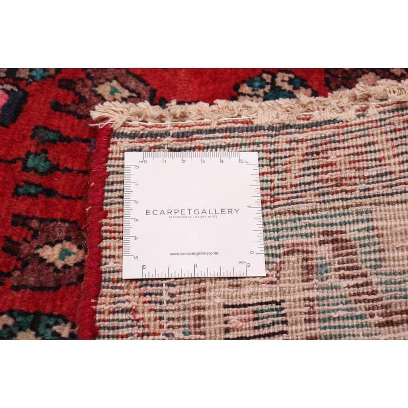 ECARPETGALLERY Hand-knotted Andelz Red Wool Rug - 3'2 x 10'2