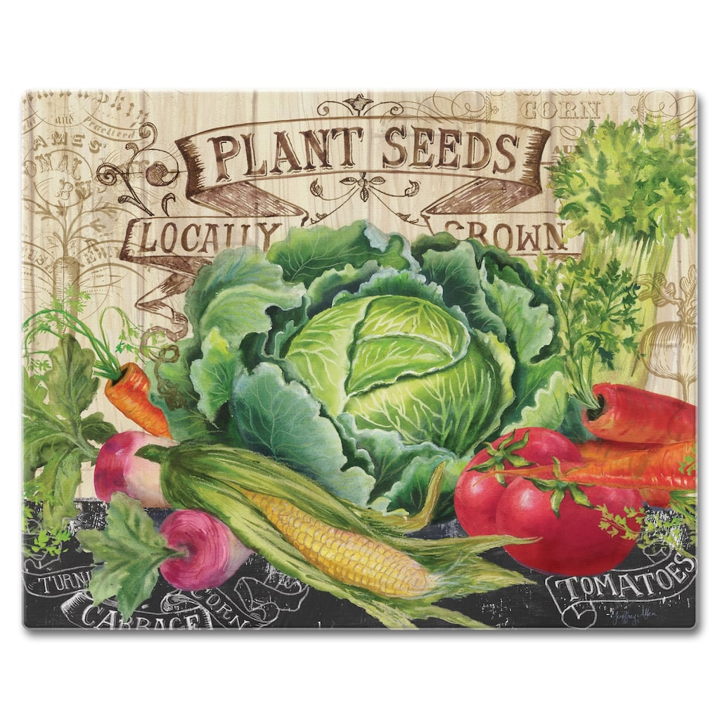 Counter Art Glass Cutting Board / Counter Saver 12"x15", Our Farm - 12"x15"