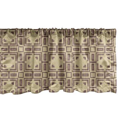 Ambesonne Art Deco Window Valance Curtain Valance for Kitchen Bedroom Decor with 54" X 18" - 54" X 18"