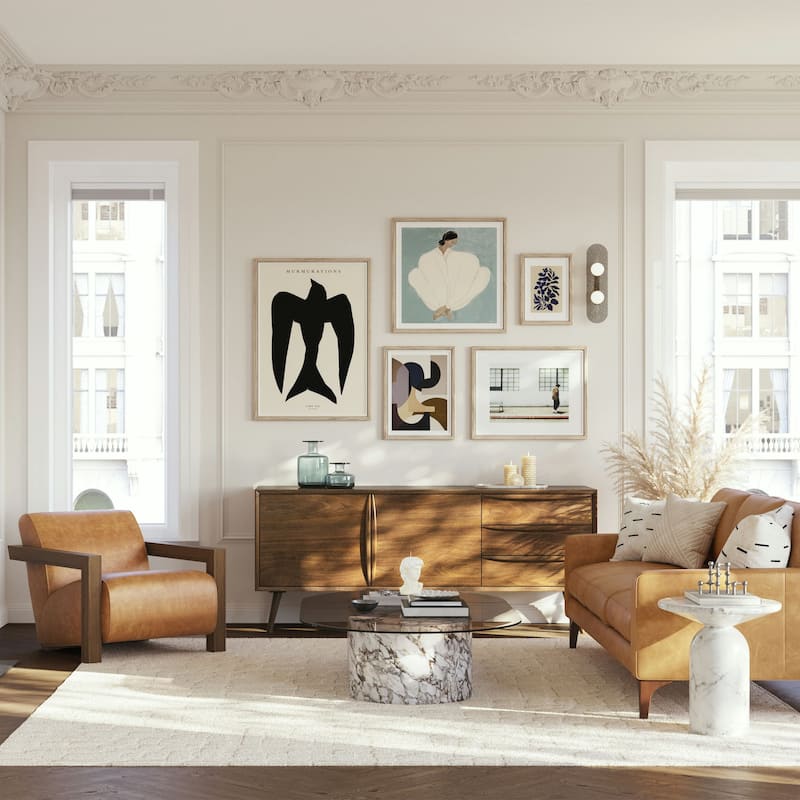Poly & Bark Sorrento Sofa - Full Grain Genuine Italian Leather