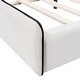 preview thumbnail 13 of 14, Queen size Upholstered Platform Bed with Cloud-shaped Headboard