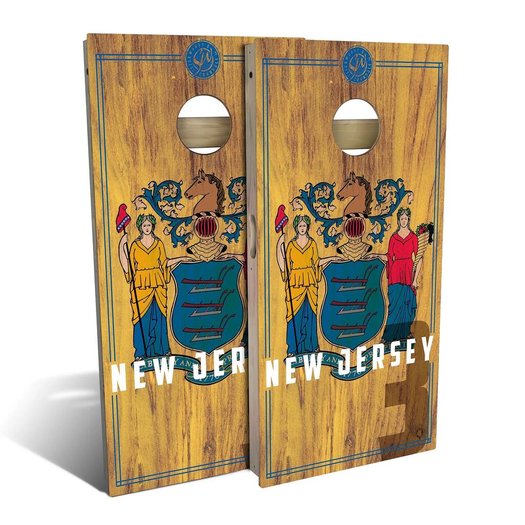 New Jersey State Flag 2.0 Outdoor Cornhole Board Set