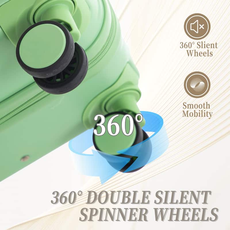 3-Piece, 20, 24, 28-Inch Modern Luggage with Side Handle, Swivel Wheels and TSA Combination Lock, for Boarding Travel