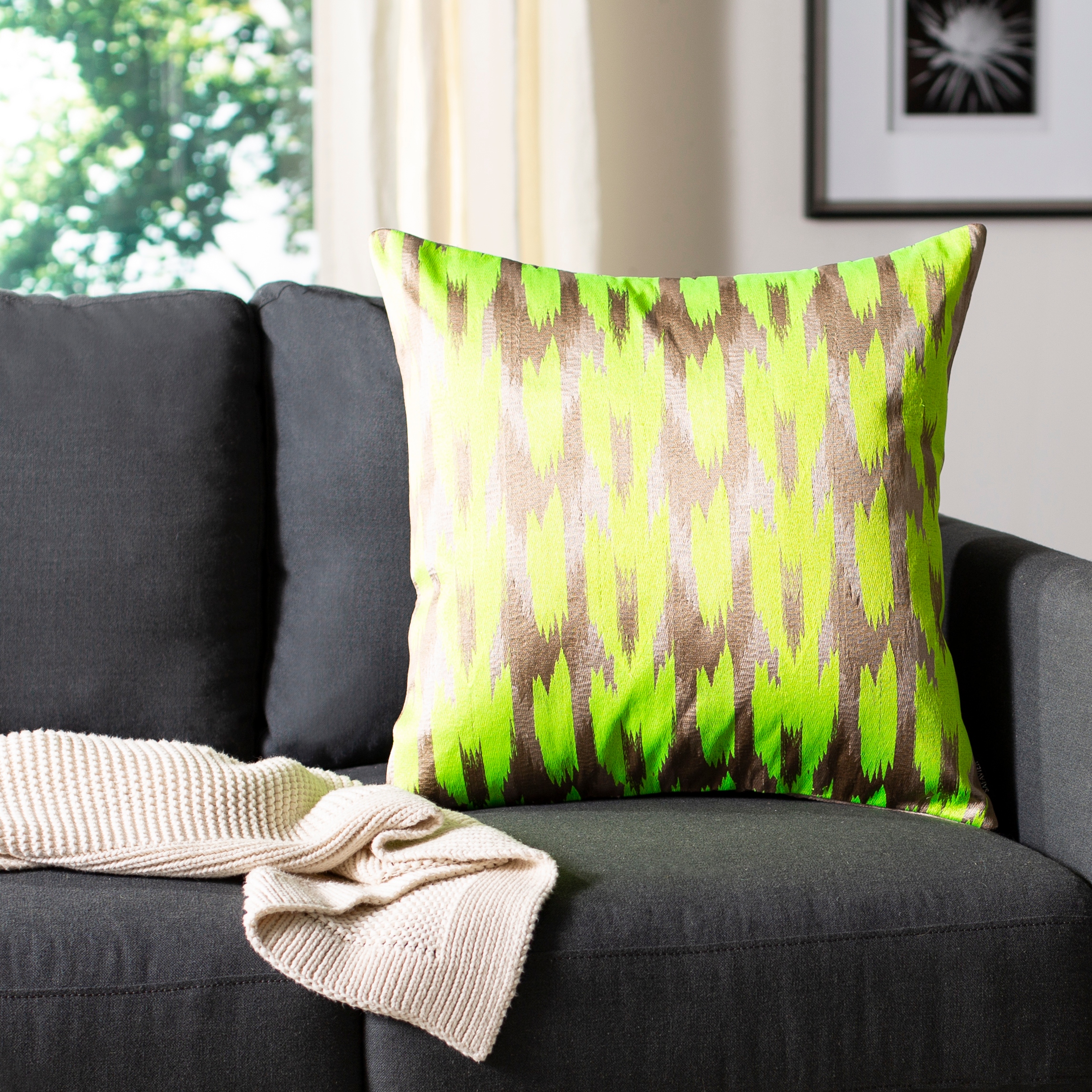 SAFAVIEH Boho Chic 20 inch Neon Citrus Decorative Throw Pillows Set of 2 On Sale Bed Bath Beyond 10215018