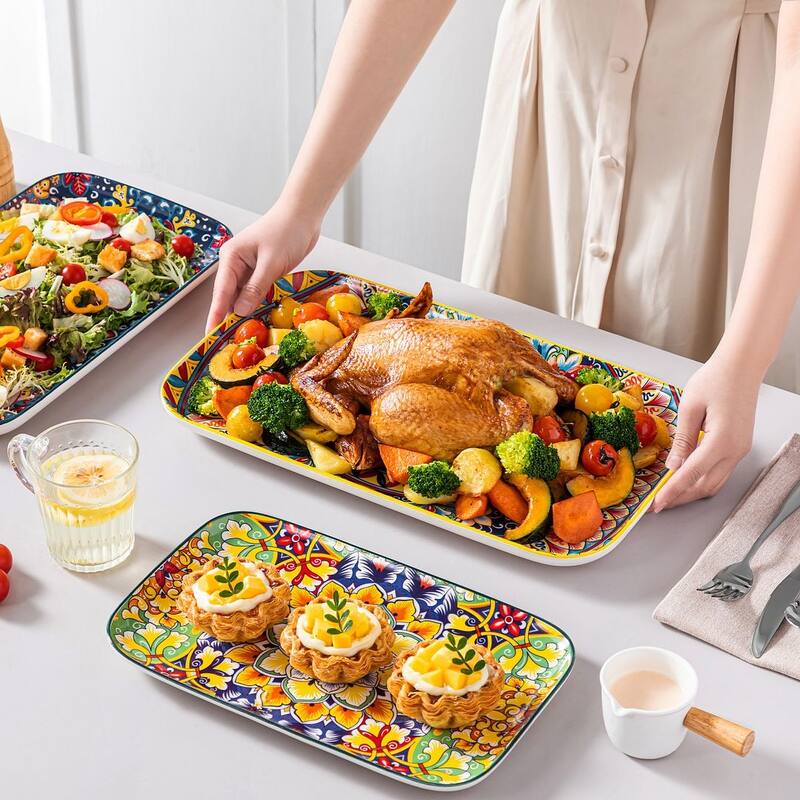 vancasso SIMI 3-Piece Bohemian Porcelain Sushi Serving Set