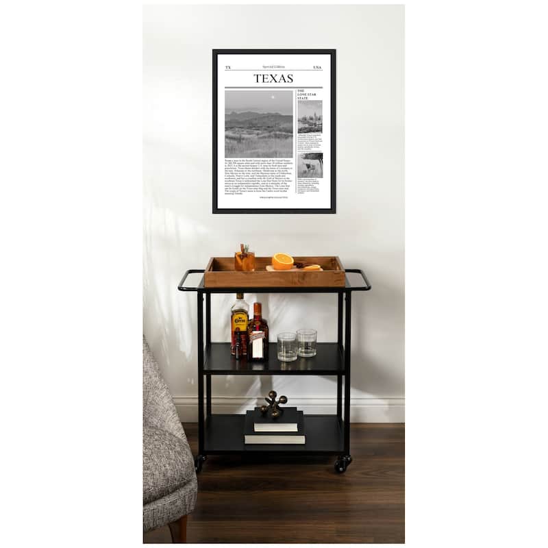 Kate and Laurel Texas Article by Megan Ryan Framed Canvas Wall Art Print