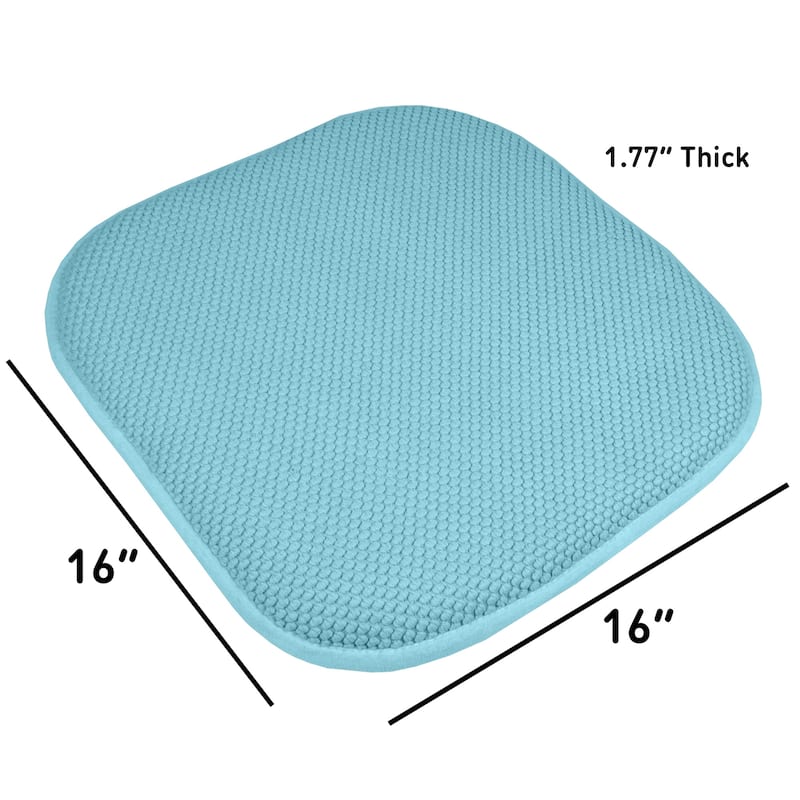 16-in. Square Non-slip Memory Foam Seat Cushions (2 OR 4)