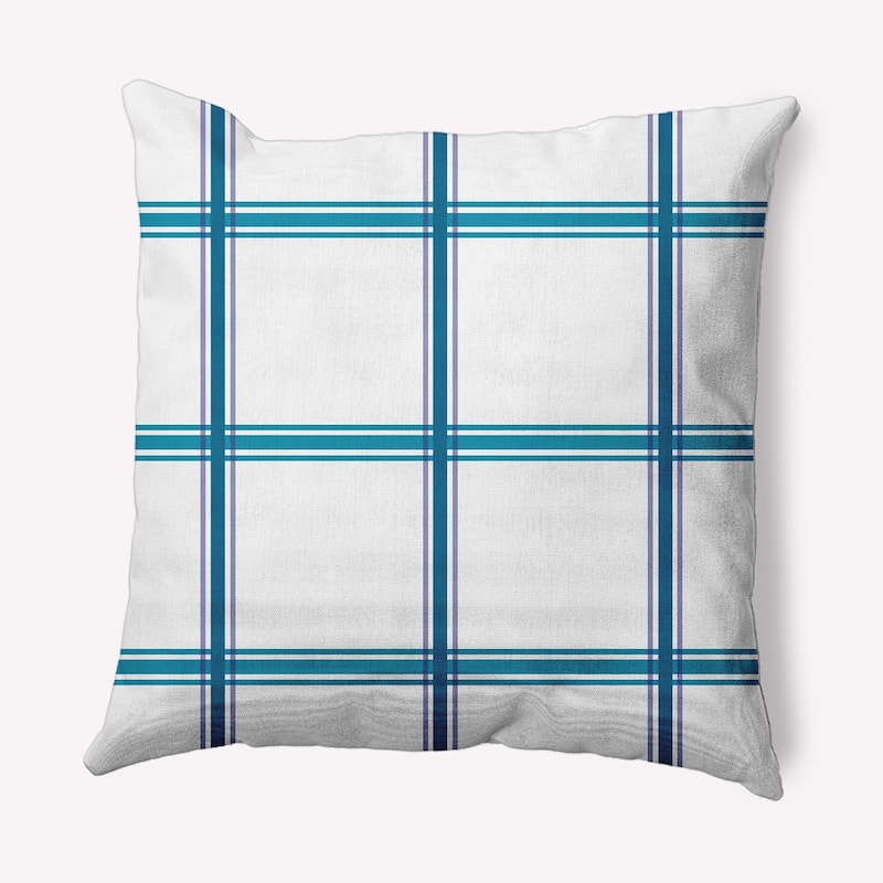 Geometric Indoor/Outdoor Throw Pillow - 20" x 20" - Autumn Blue