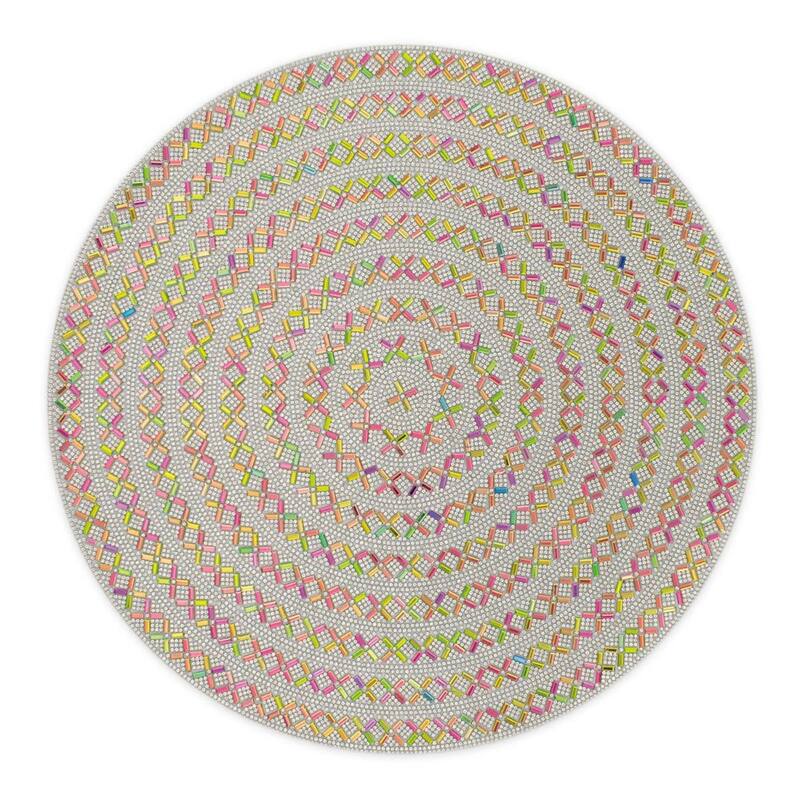 Sparkles Home Madison Avenue Round Rhinestone Placemat - Gold