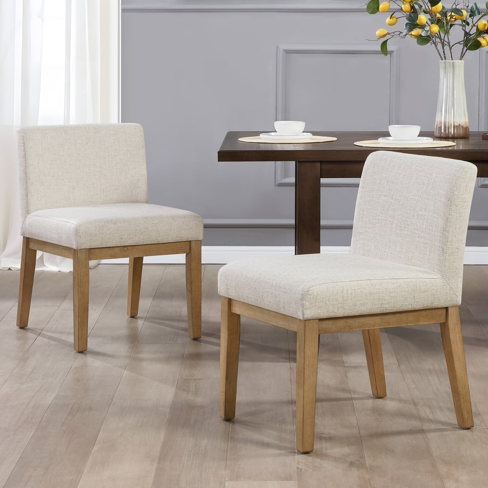 Vintage 20.5"W Upholstered Dining Chairs with Wood Frame