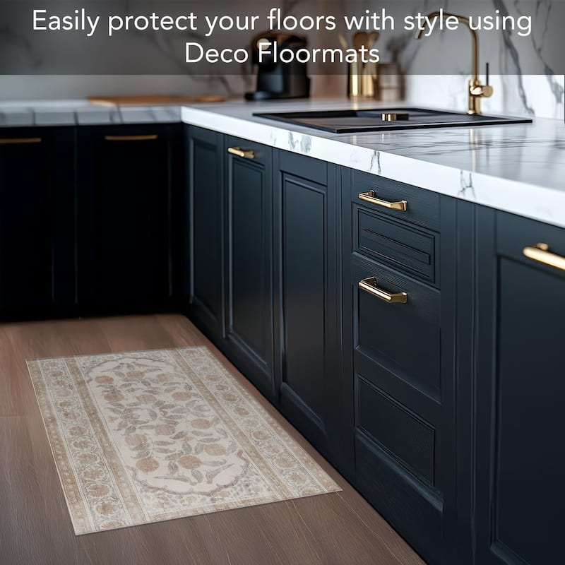 Neutral Textile Deco-Floormat, Decorative Mat, Waterproof, Low Profile, Eco-Friendly Non Slip, Made in The USA (3' x 2')