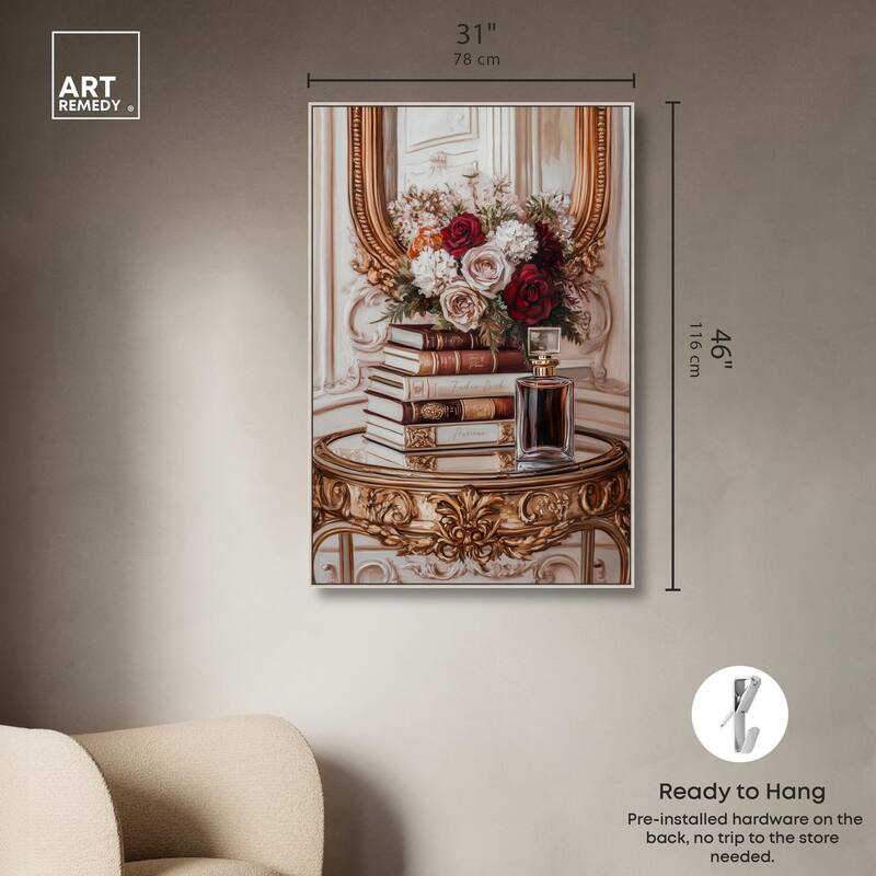Lovely Mirror Glam Books Canvas by Art Remedy