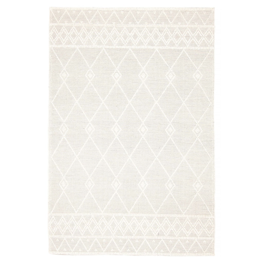 ECARPETGALLERY Braid weave Sienna Cream Wool Rug - 5'11 x 8'9