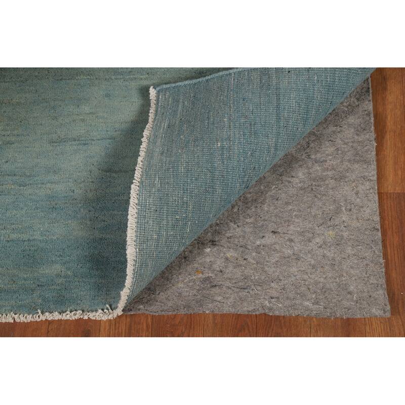 Light Blue Gabbeh Oriental Foyer Rug Hand-Knotted Wool Carpet - 3'4"x 4'7"
