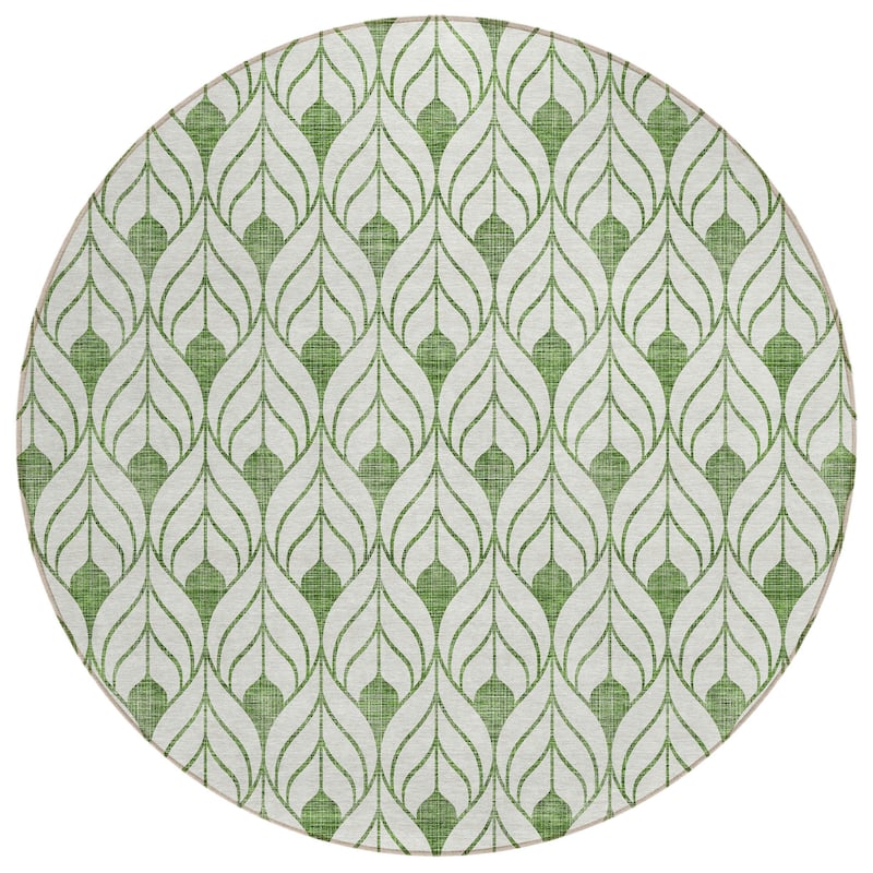 HomeRoots Geometric Transitional Rectangle Outdoor Rug