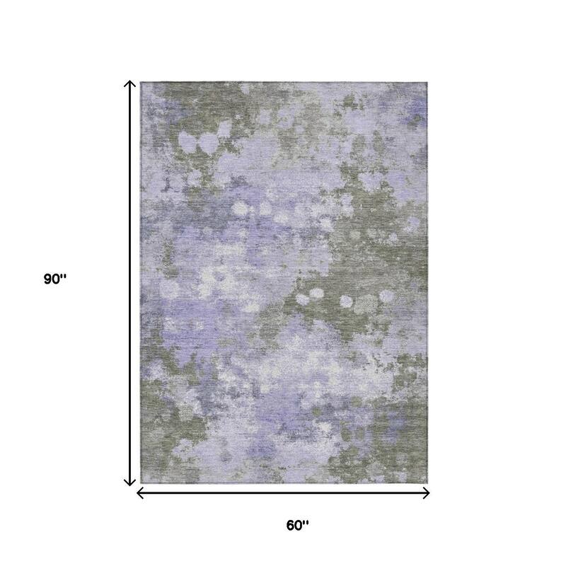 HomeRoots Abstract Transitional Rectangle Outdoor Rug