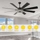 preview thumbnail 56 of 118, 20"/24"/72" Oaks Aura Cotti Low Profile Dimmable Smart Ceiling Fan with Lights 6-Speed Flush Mount Modern Remote