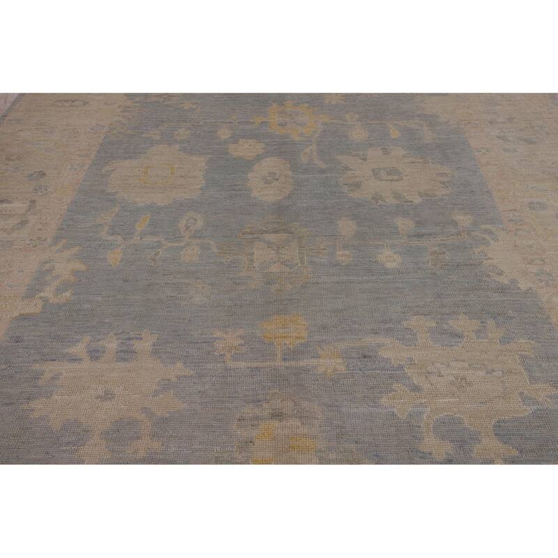 Oushak Turkish Area Rug Hand-Knotted Vegetable Dye Wool Carpet - 8'2"x 10'0"