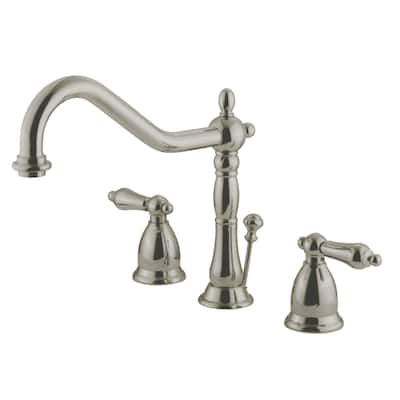 Kingston Brass Heritage 1.2 GPM Widespread Bathroom Faucet with Pop-Up
