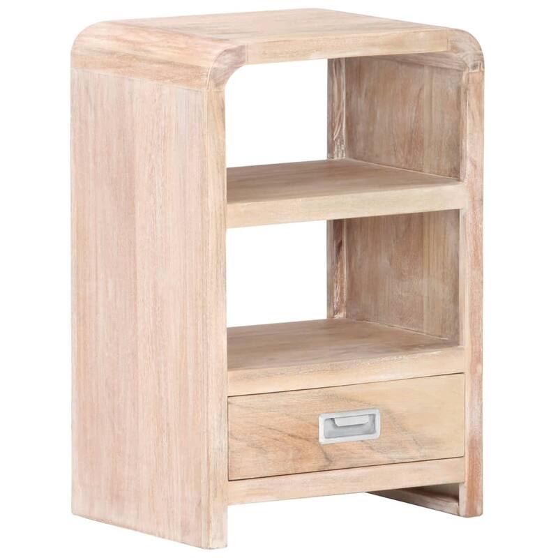vidaXL Bedside Table 15.7"x11.8"x23.6" Solid Acacia Wood