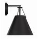 preview thumbnail 1 of 3, Xavier 1 Light Matte Black Sconce - 10"W x 12.5"H x 10.5"D