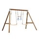 preview thumbnail 1 of 6, A-Frame Wooden Swing Set - N/A Yellow