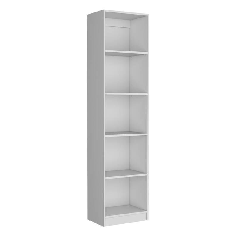 Home Xs Bookcase with 5-Tier Shelves and Slim Design