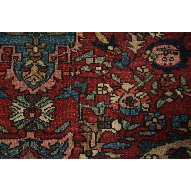 Hand Knotted Oriental 100% Wool Carpet Traditional Floral Navy Blue & Blues Bakhtiari Area Rug - 6' 6'' X 5' 2''
