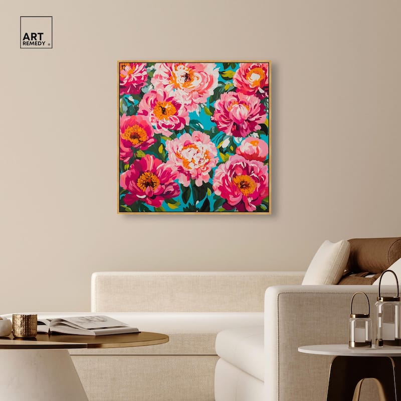 Maximalist Bloom Canvas by Art Remedy