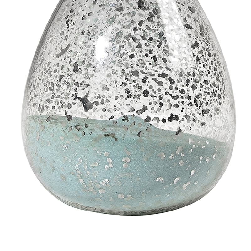 Doug 10 Inch Decorative 60 Minute Hourglass Accent Decor, Teal Blue Sand