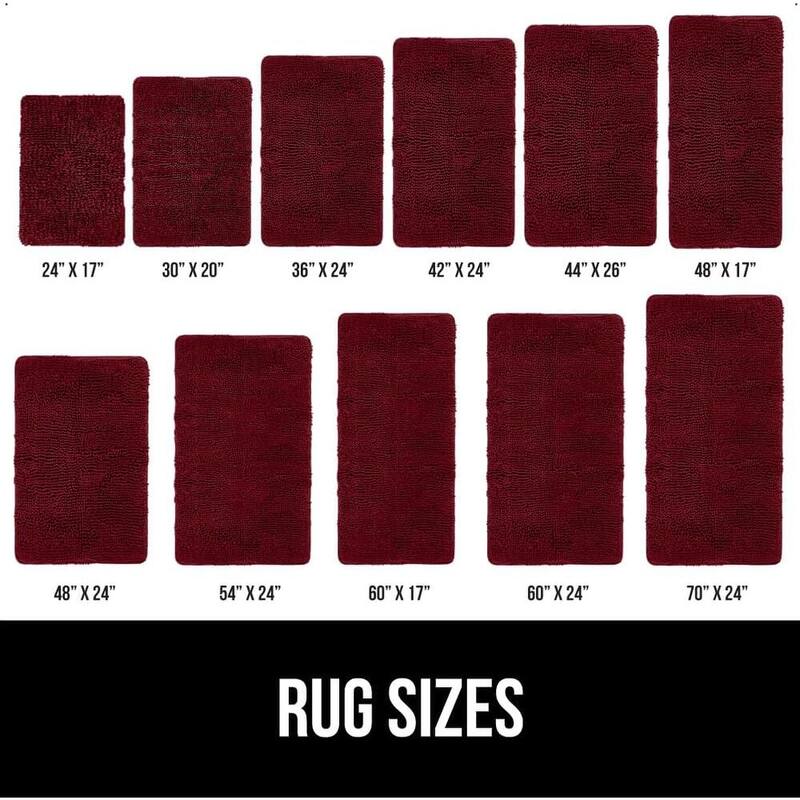 Thick Soft Absorbent Chenille, Rubber Backing