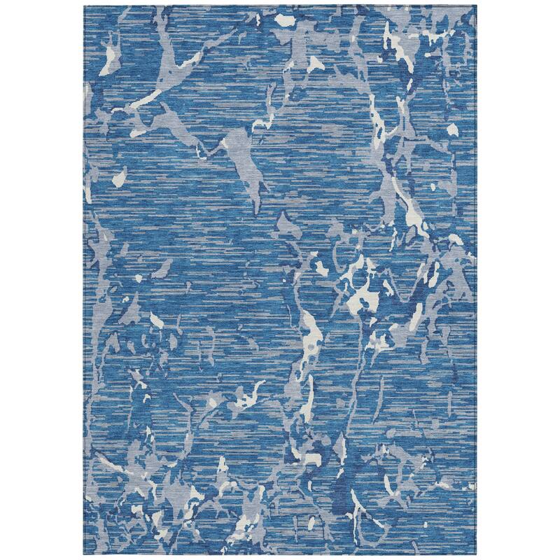 HomeRoots Striped Transitional Rectangle Outdoor Rug