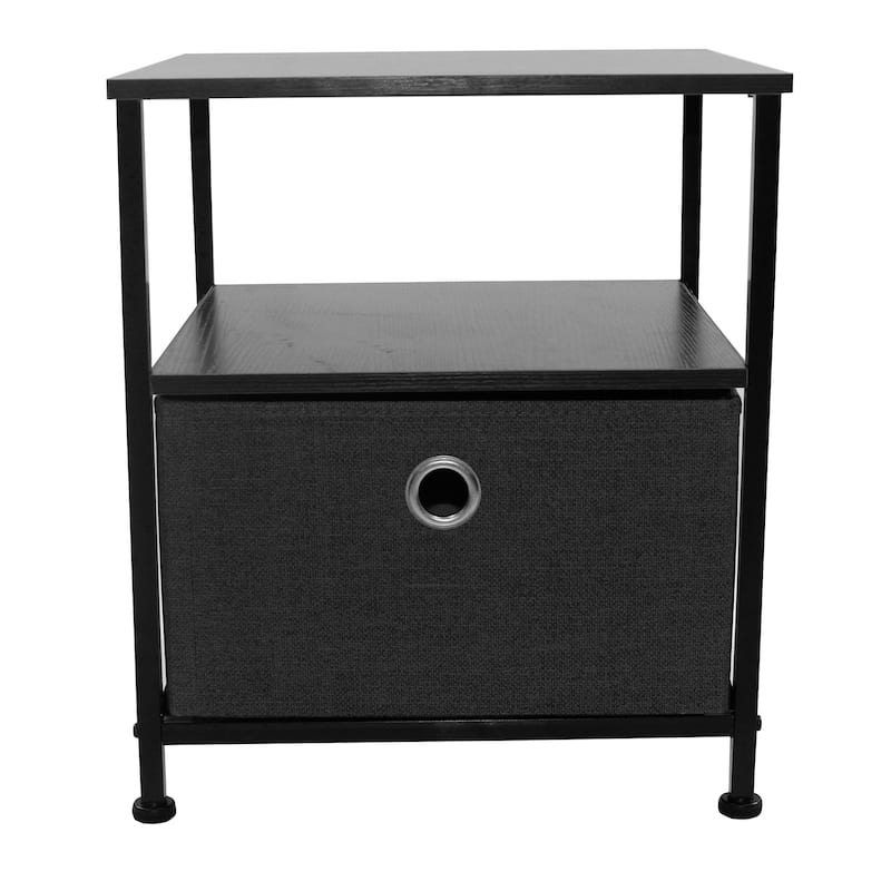 Nightstand 1-Drawer Shelf Storage Bedroom Furniture & End Table Chest