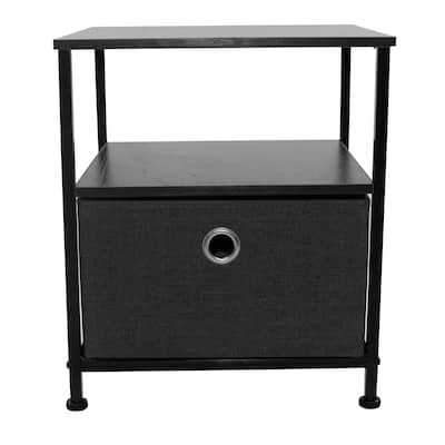 Nightstand 1-Drawer Shelf Storage Bedroom Furniture & End Table Chest
