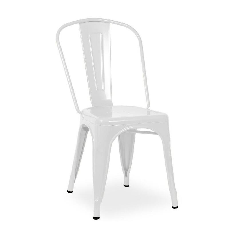 Industrial Armless Chair (set of 10 ) - White