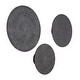 preview thumbnail 9 of 20, Stylish Aluminum Carved Designs Plate Wall Decor (Set of 3) - Silver or Black