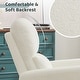 preview thumbnail 32 of 40, Swivel Manual Recliner Chair Teddy Fabric Nursery Glider Rocking Recliner Set of 2
