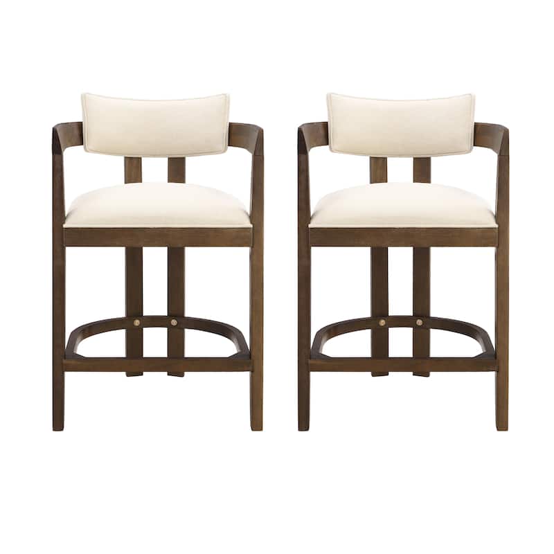 Maribel Upholstered Counter Stools Bar Stools (Set of 2) by Christopher Knight Home