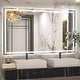 preview thumbnail 48 of 52, LED Bathroom Vanity Mirror Wall Mounted with Double Light Strip, 3-Color Dimmable, Anti-Fog, HD Tempered Glass, UL-Listed, ETL