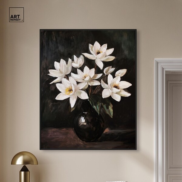 Chiaroscuro Flowers Canvas by Art Remedy - Bed Bath & Beyond