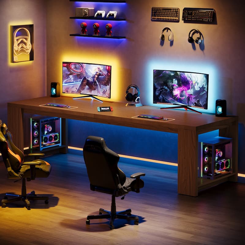 86.6 Inch Extra Long Desk Witing Table Large Desk Workstation Desk