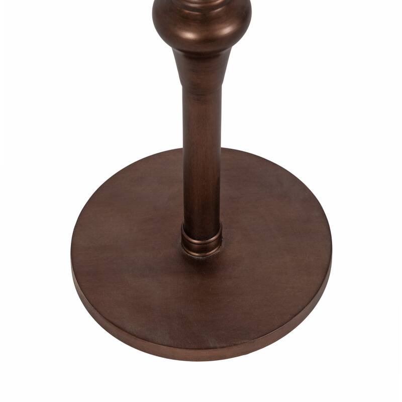 Kate and Laurel Stratton Rustic Pedestal Table - 12x12x26