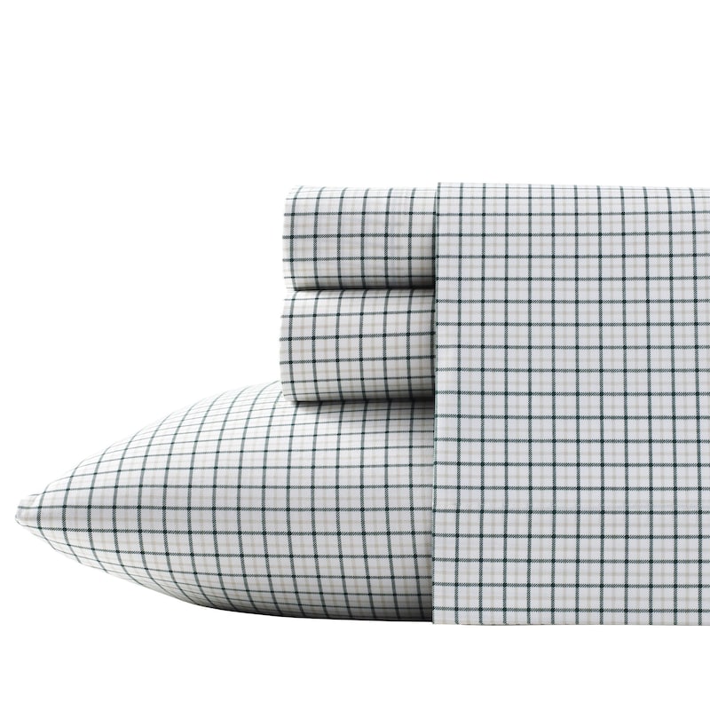 Eddie Bauer Printed Cotton Percale Deep Pocket Sheet Set