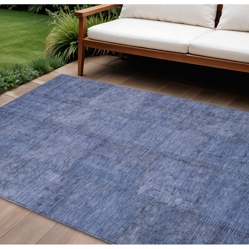 HomeRoots Patchwork Transitional Rectangle Outdoor Rug