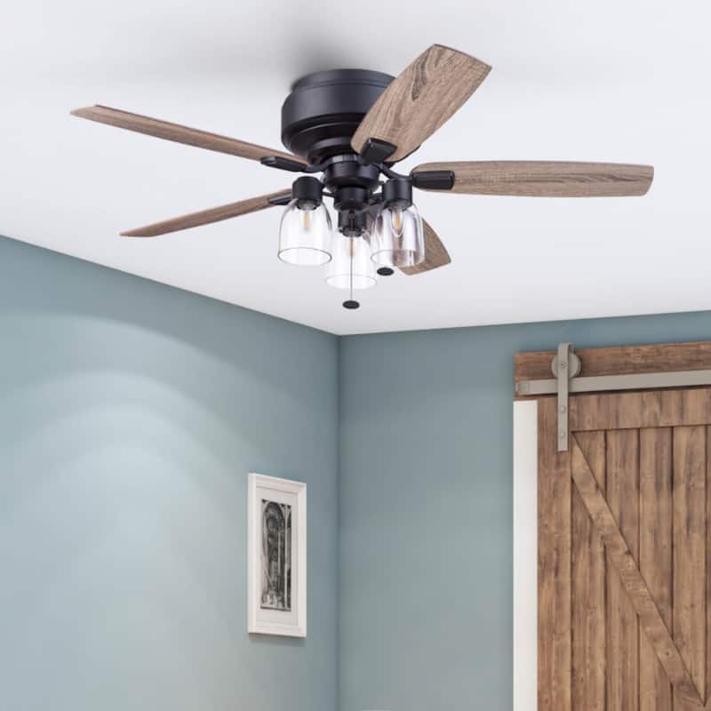 52" Prominence Home Magonia Indoor Traditional Farmhouse Ceiling Fan with Pull Chains, Dry-Rated