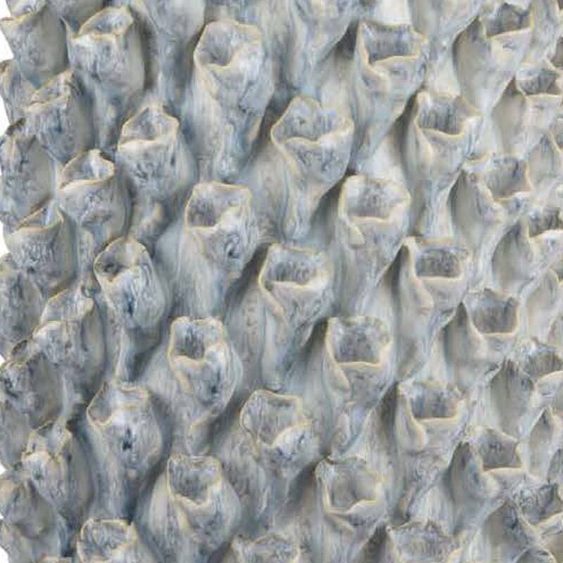Kabo Decorative Vase, Textured Body, 16 Inch Classic Gray Ceramic