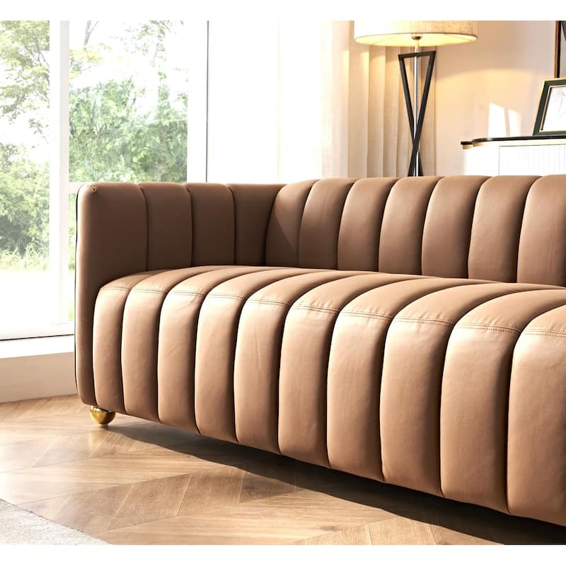 Channel Tufted Glam Indoor Living Room Sofa