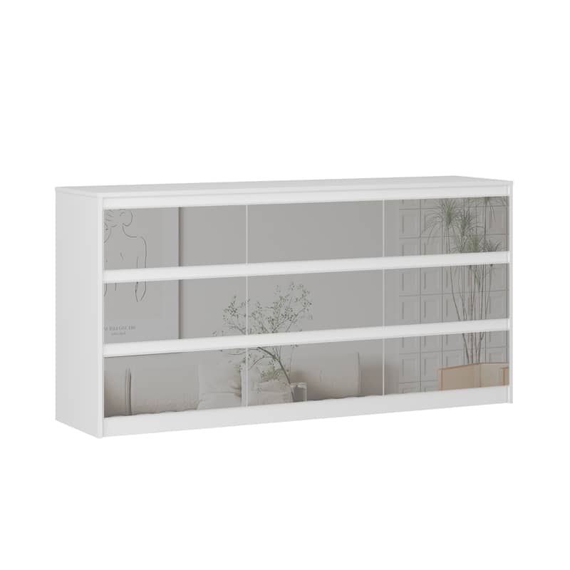 63"W 9 Drawer Dresser Accent Dresser for Living Room Bedroom Chest